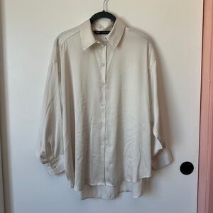 Zara Satin Button Down